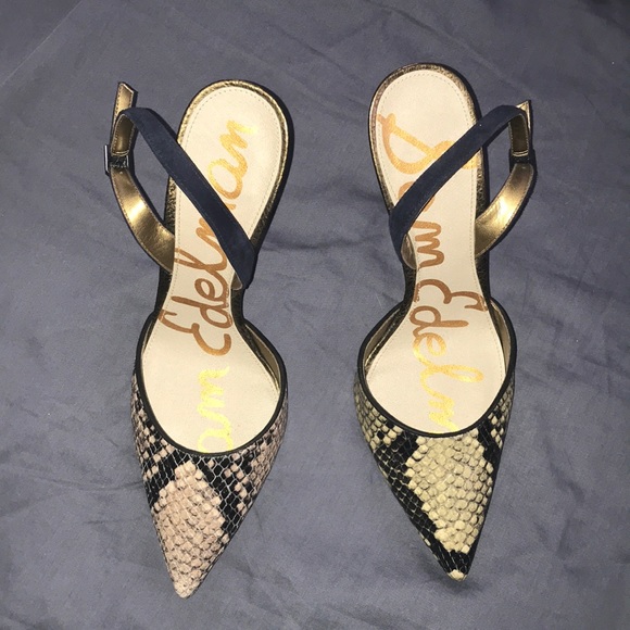 Sam Edelman snakeskin slingbacks - Picture 2 of 8